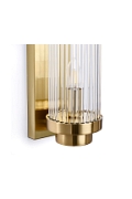 Lampa ścienna STELO 60 cm - kinkiet kryształowy LED, rama metalowa, złoty - Step Into Design