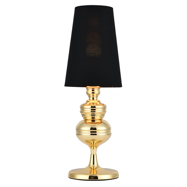 Lampa stołowa QUEEN złoto czarna 18 cm Step Into Design