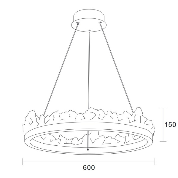 Lampa wisząca MONTANA LED złota 60 cm Step Into Design