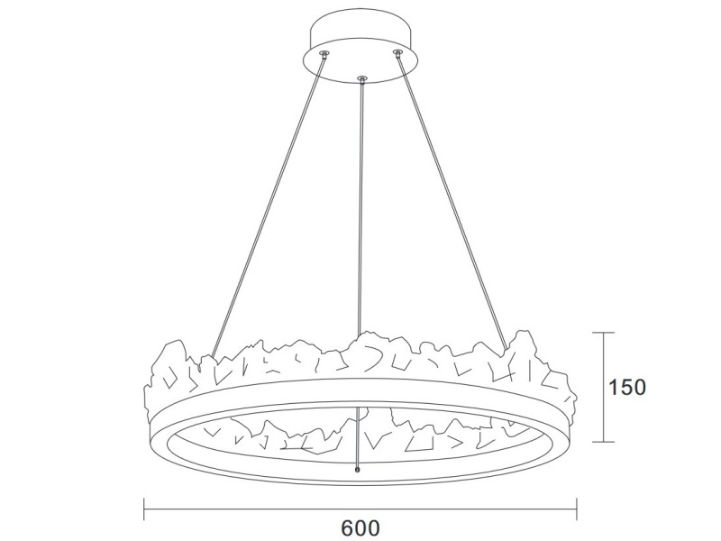 Lampa wisząca MONTANA LED złota 60 cm Step Into Design