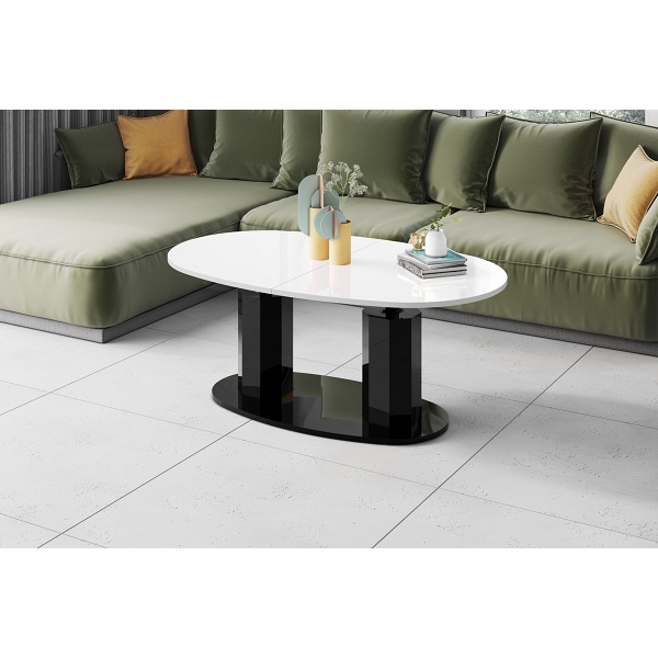 Ławostół rozkładany BARLETTA - Wariant Kolorystyczny: Biało-czarny - Hubertus