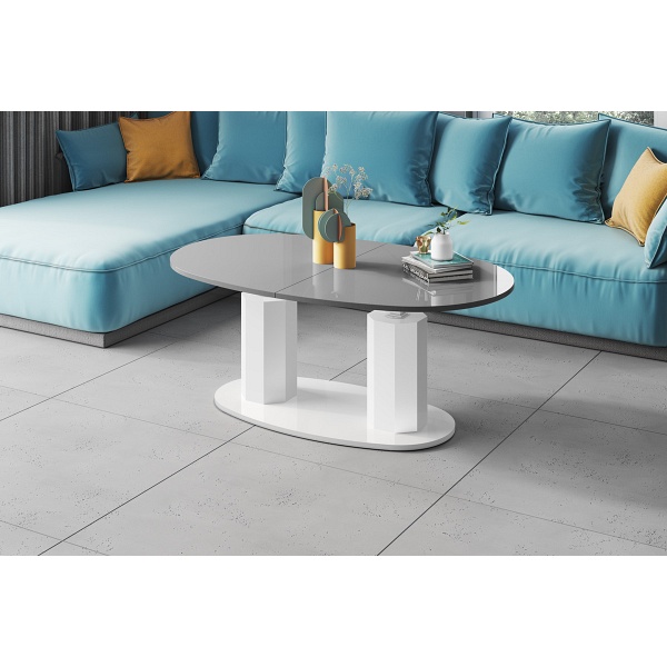 Ławostół rozkładany BARLETTA - Wariant Kolorystyczny: Szaro-biały - Hubertus