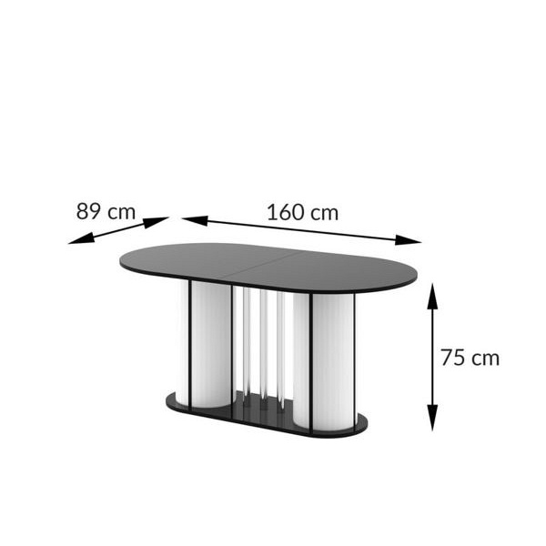 Stół rozkładany CESARO - Wariant Kolorystyczny: Biały - Hubertus