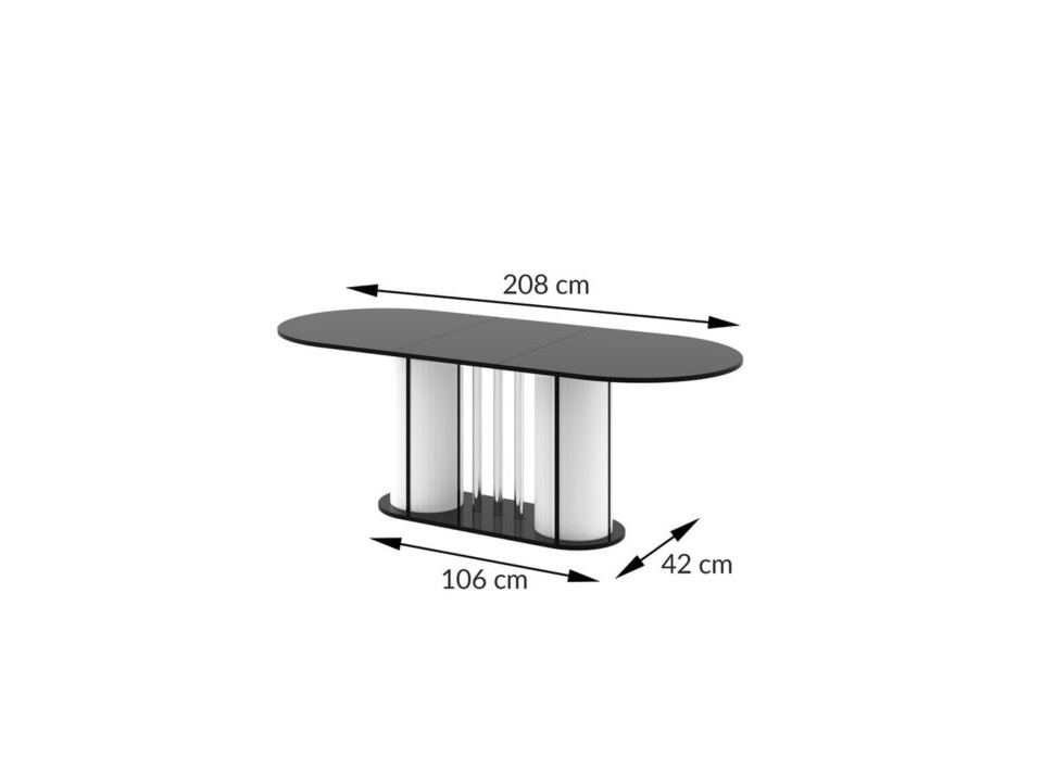 Stół rozkładany CESARO - Wariant Kolorystyczny: Biały - Hubertus