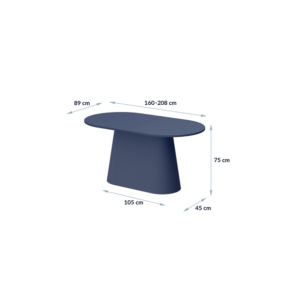 Stół rozkładany CAPITOLO - Wariant Kolorystyczny: Miętowy MAT - Hubertus