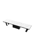 Stół rozkładany Grande 160 - 412 cm Marble White ( marmur / czarny )