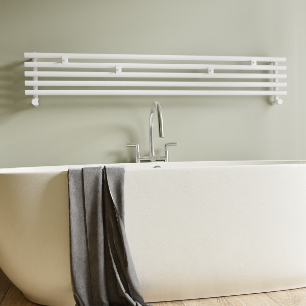 Grzejnik Aries 1 poziomy Czarny Imers szer. 900 mm wys. 190 mm 370W