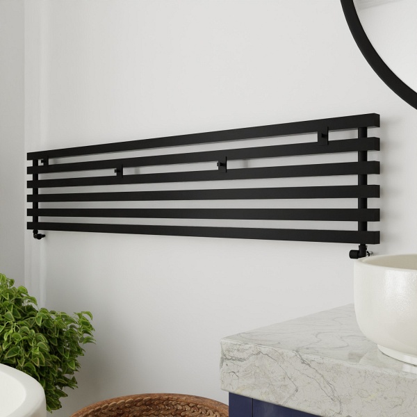 Grzejnik Deco 2 poziomy Czarny Imers szer. 1200x250mm 488W