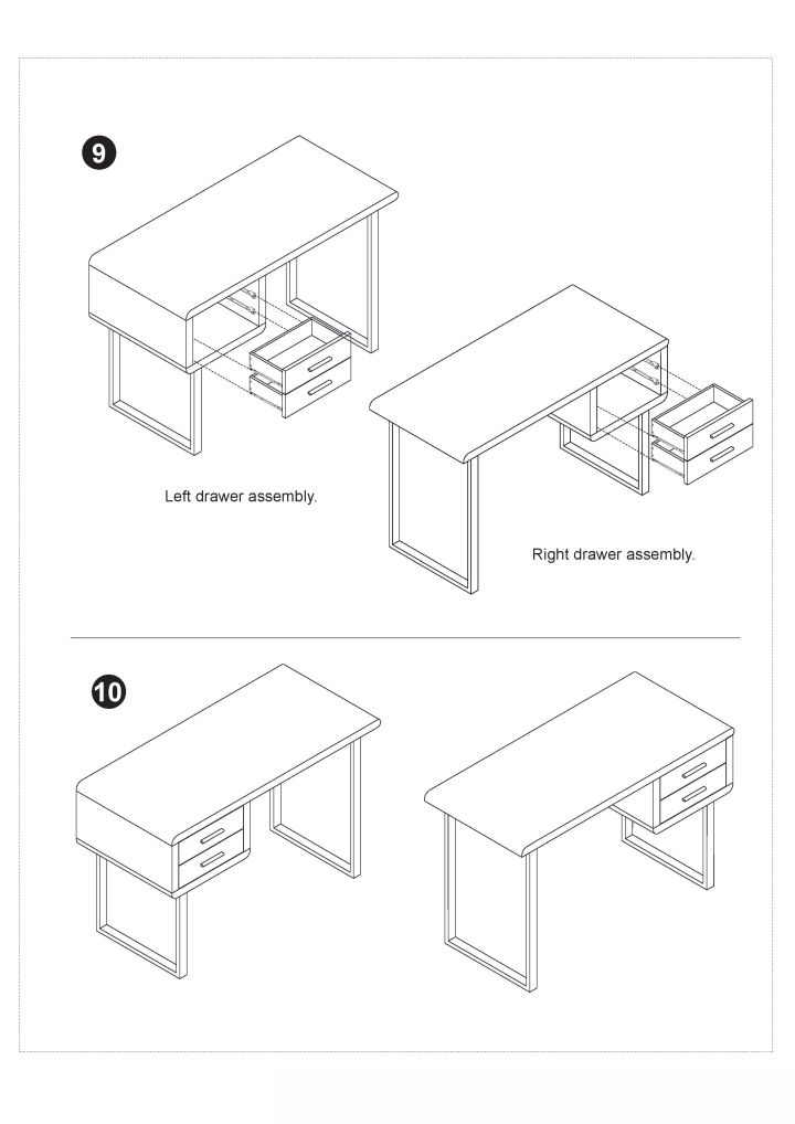 Instrukcja montażu biurka B30