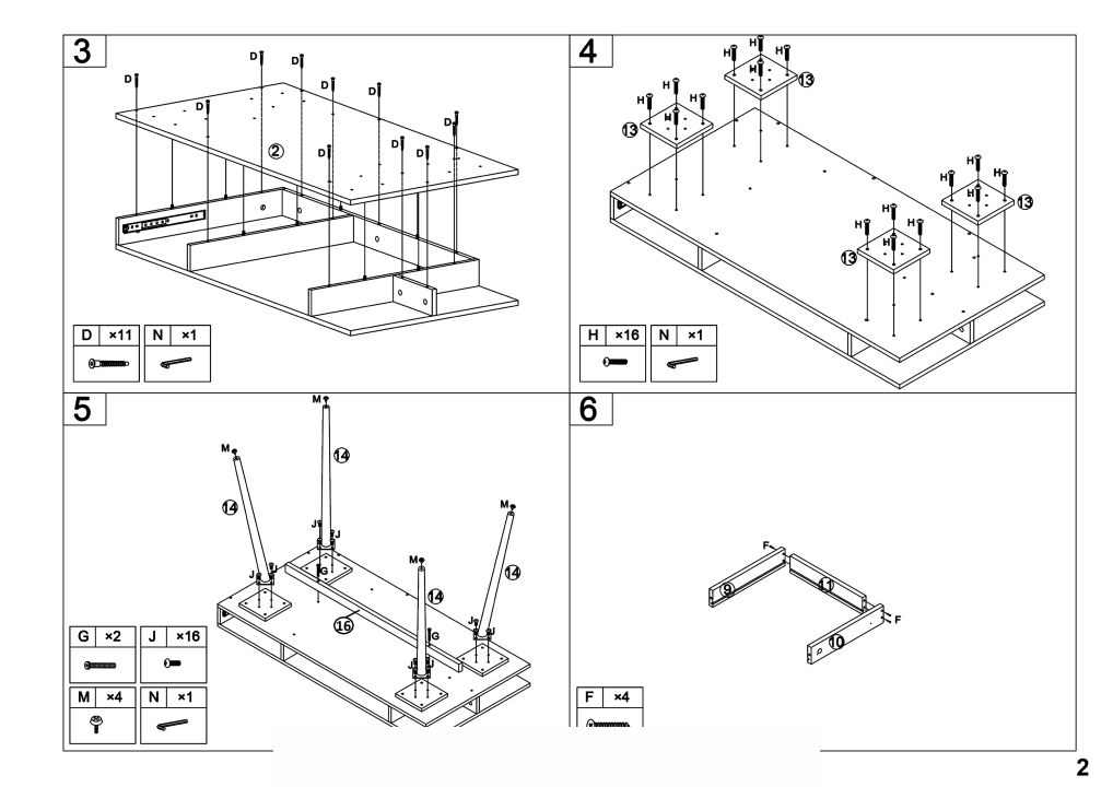 Instrukcja montażu biurka B34