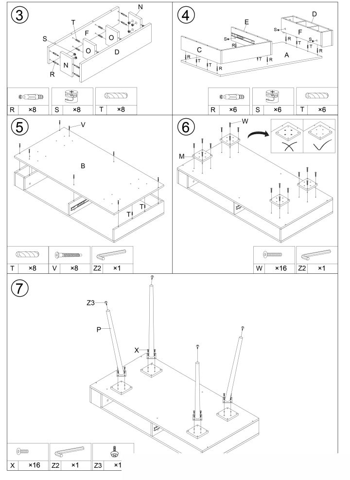Instrukcja montażu biurka B45