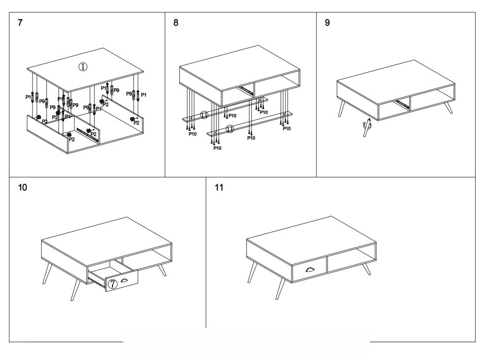 Instrukcja montażu biurka Mezo B1
