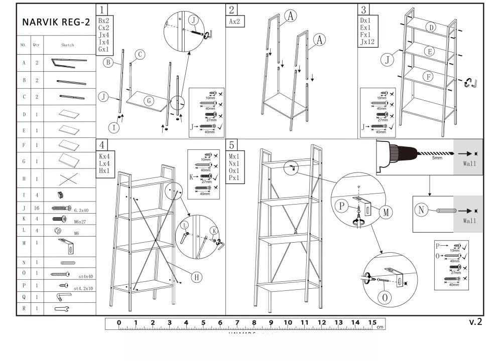 Instrukcja montażu biurka Narvik B2