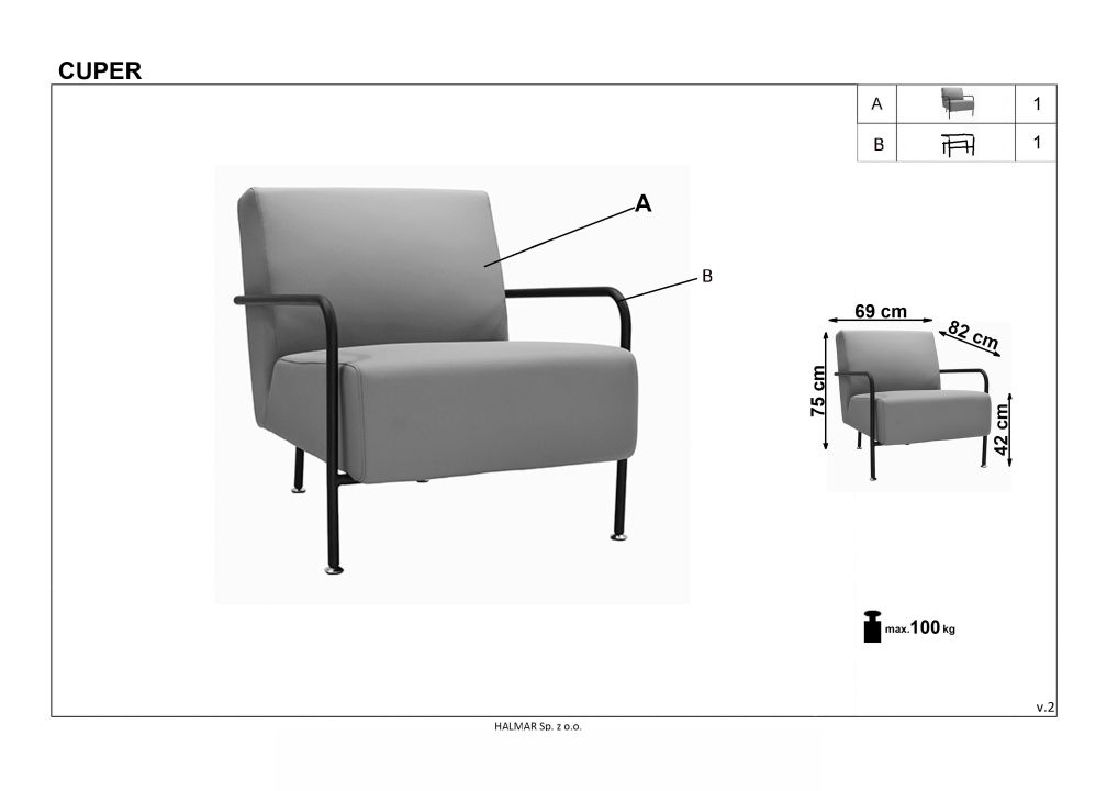 Instrukcja montażu fotela Cuper