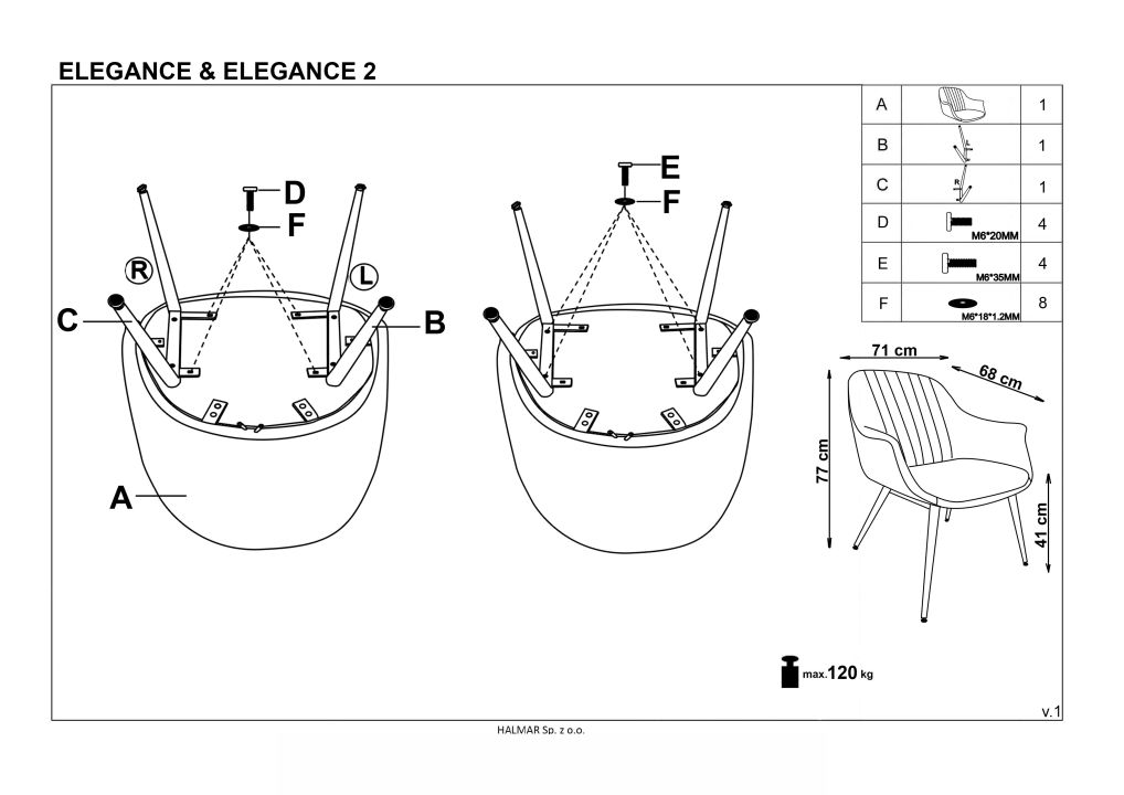 Instrukcja montażu fotela Elegance 2