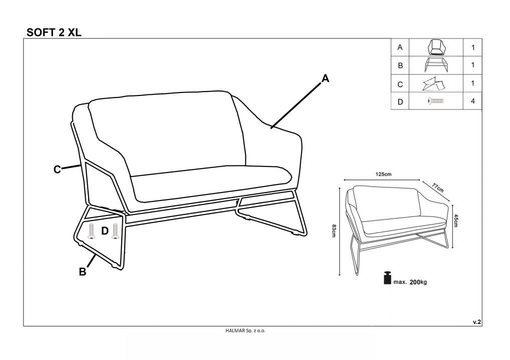 Instrukcja montażu fotela Soft 2 Xl
