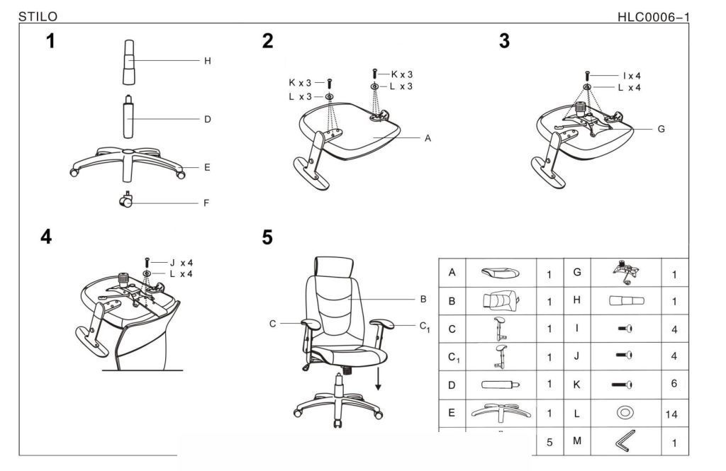 Instrukcja montażu fotela Stilo 2