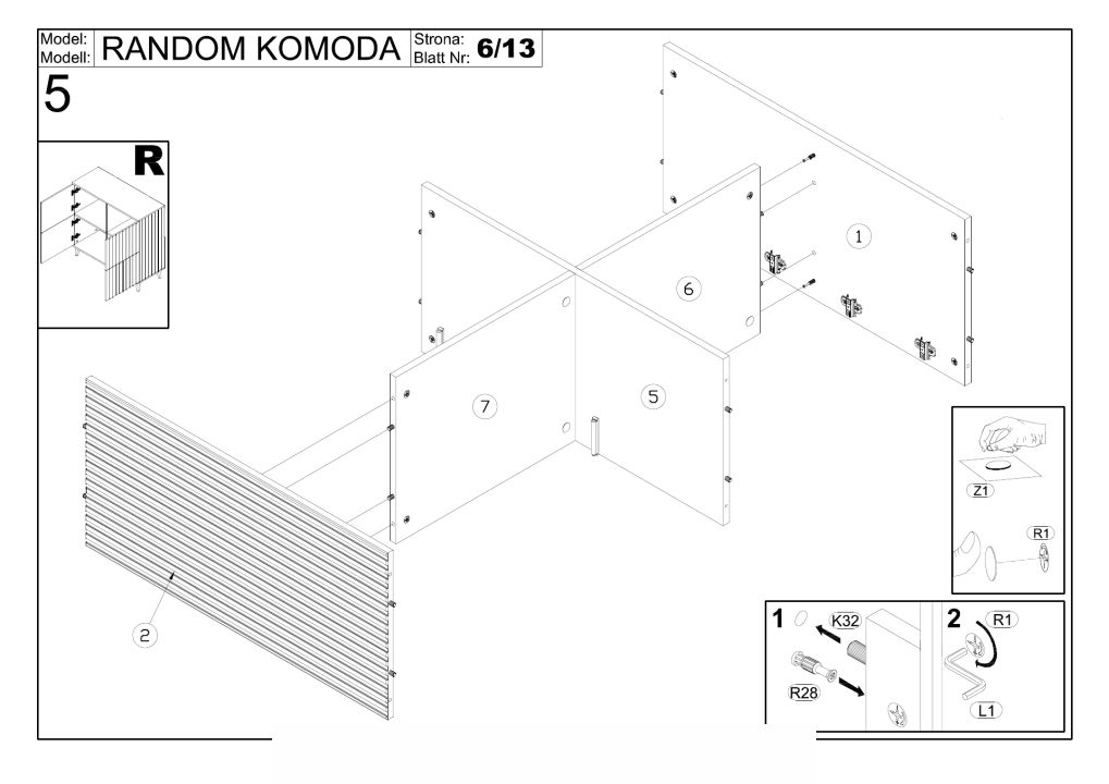 Instrukcja montażu komody Random Km 2