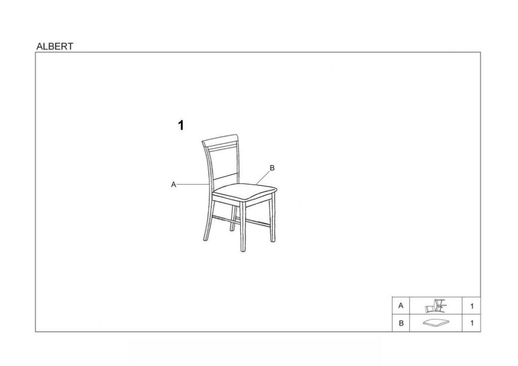 Instrukcja montażu krzesła Albert