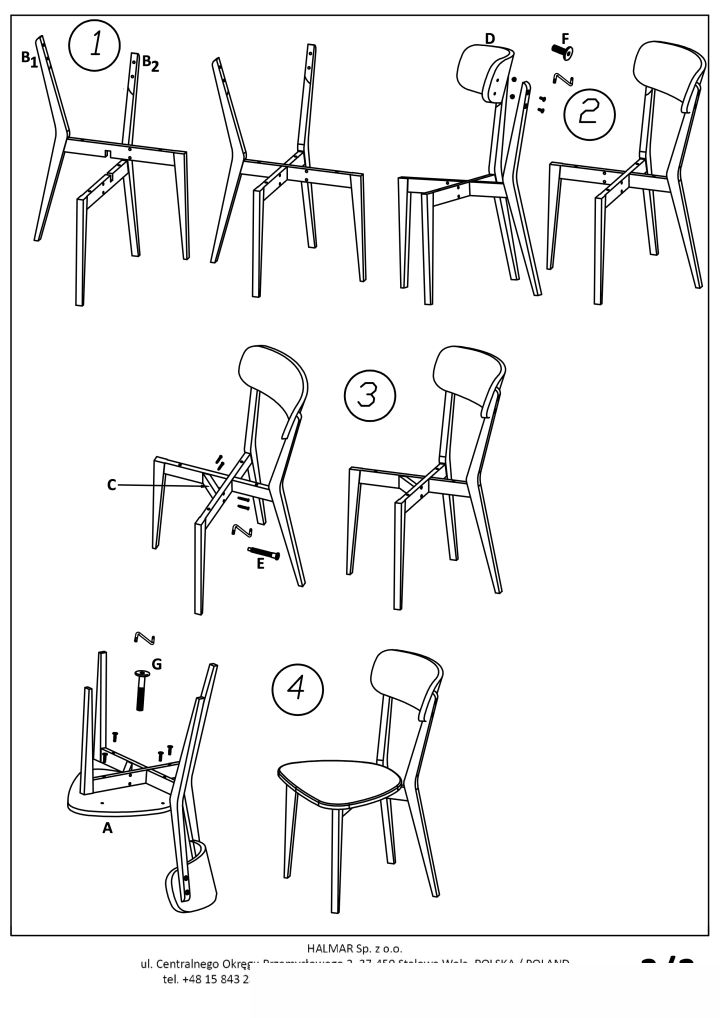 Instrukcja montażu krzesła Buggi