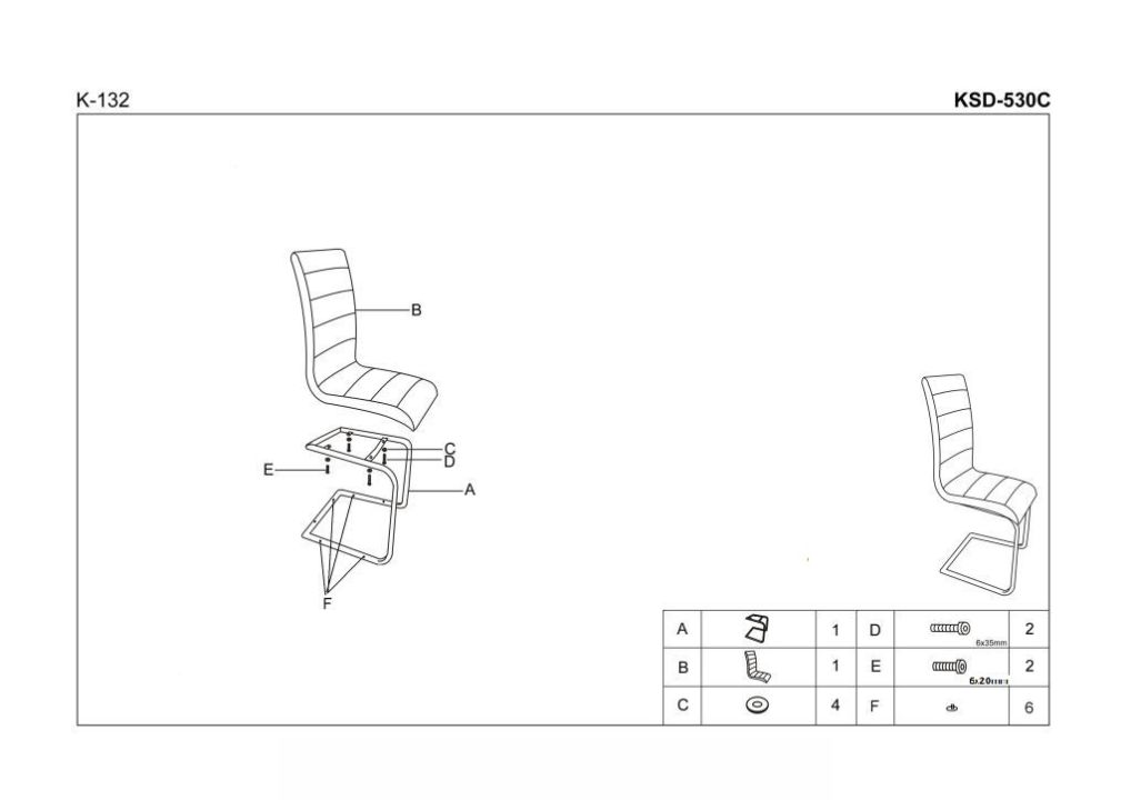 Instrukcja montażu krzesła K132
