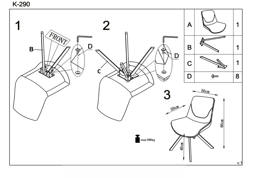 Instrukcja montażu krzesła K290