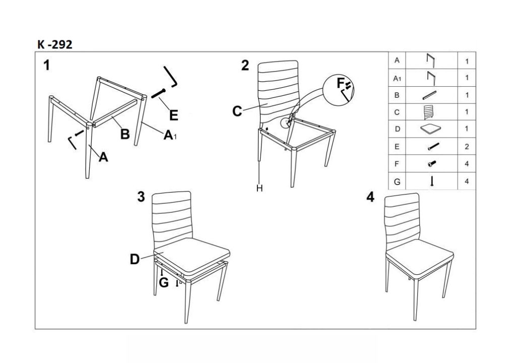 Instrukcja montażu krzesła K292
