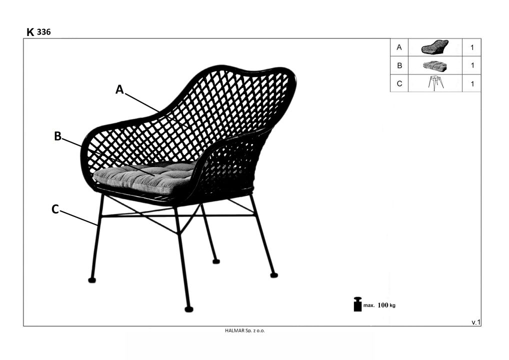 Instrukcja montażu krzesła K336