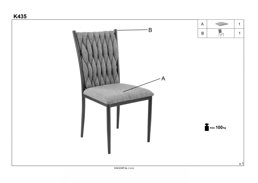 Instrukcja montażu krzesła K435