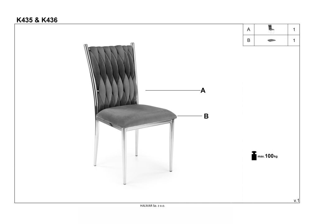 Instrukcja montażu krzesła K435