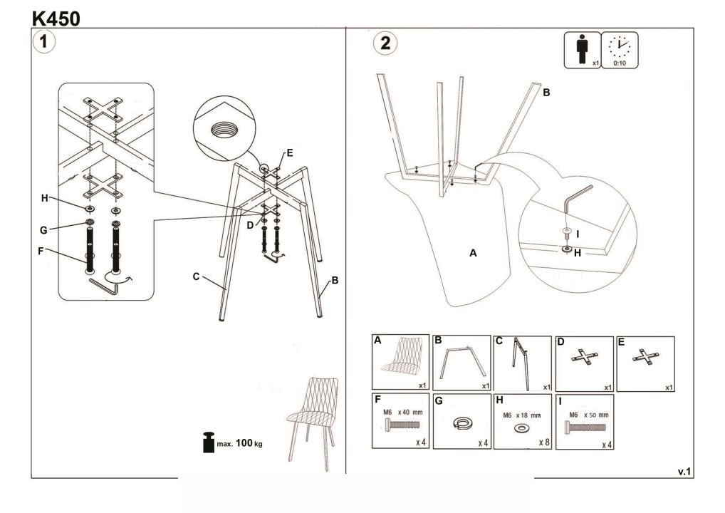 Instrukcja montażu krzesła K450