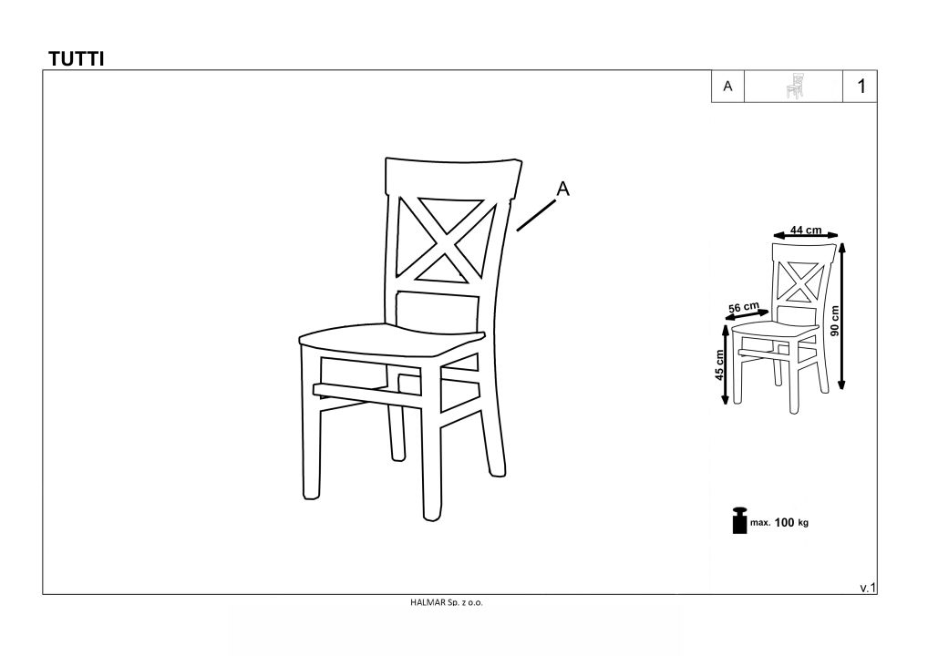 Instrukcja montażu krzesła Tutti