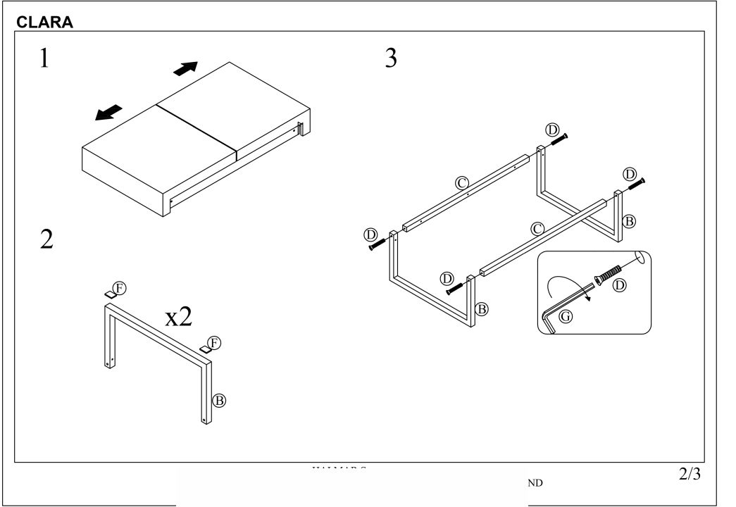 Instrukcja montażu ławy Clara