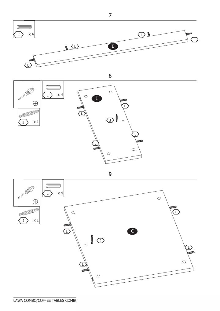 Instrukcja montażu ławy Combo