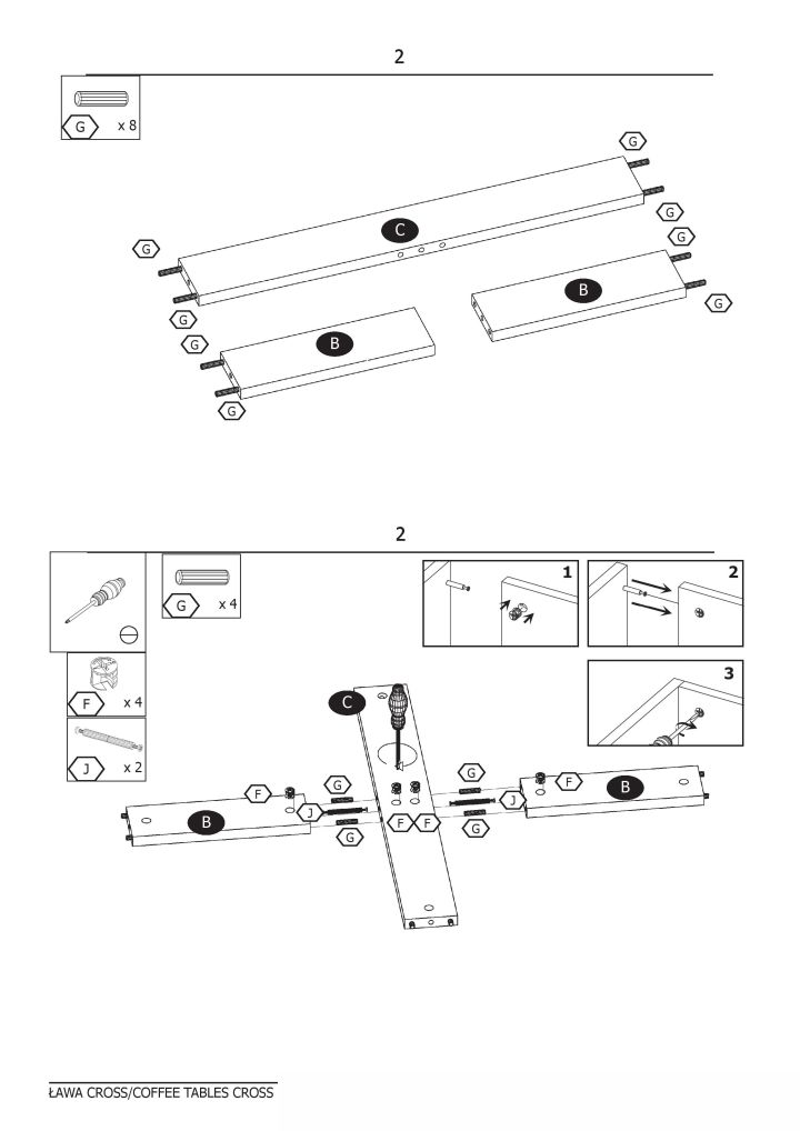 Instrukcja montażu ławy Cross