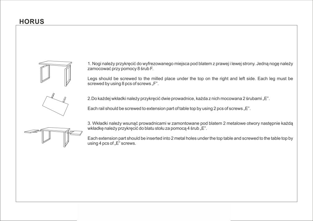 Instrukcja montażu ławy Horus Law
