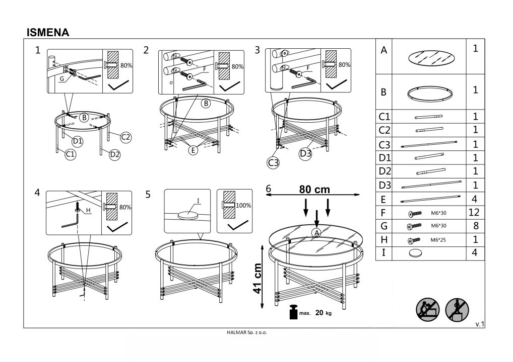 Instrukcja montażu ławy Ismena