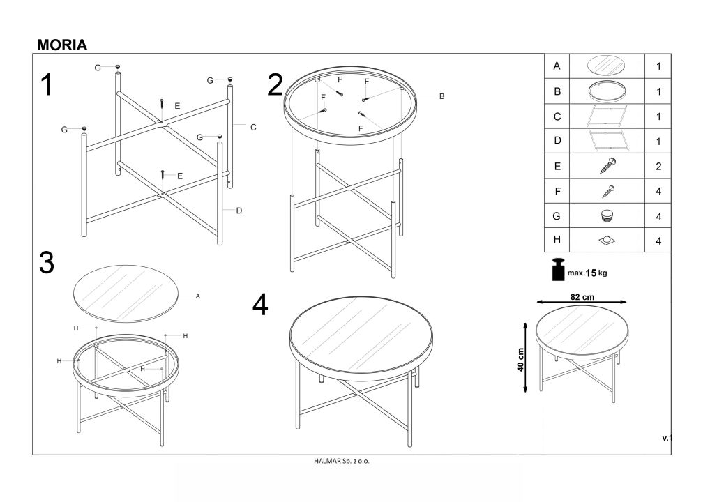Instrukcja montażu ławy Moria