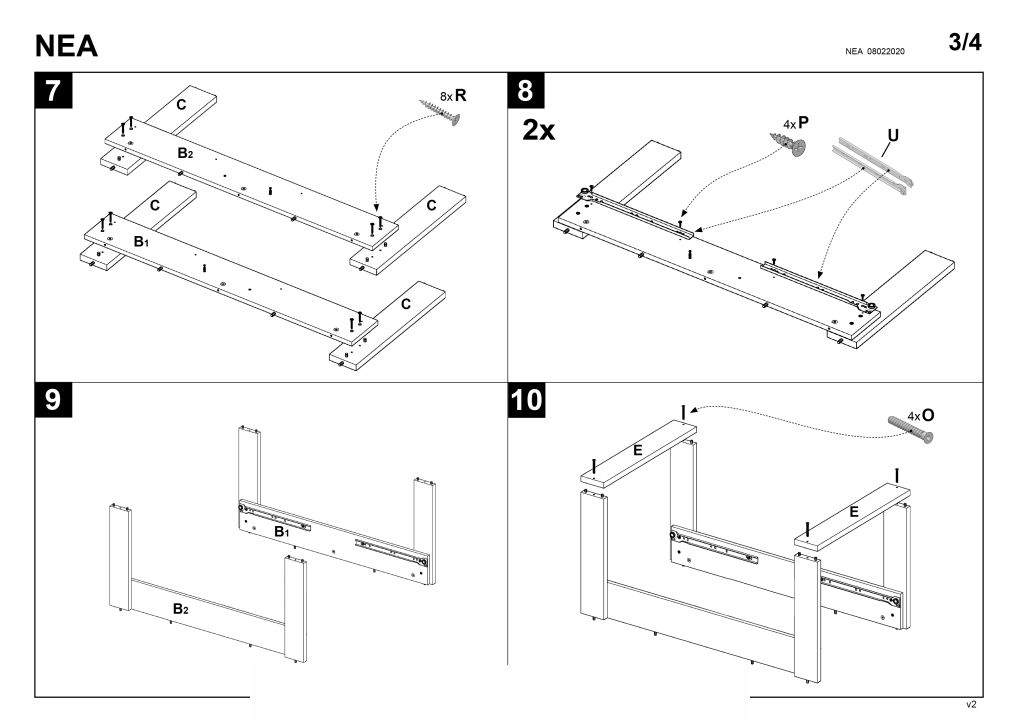 Instrukcja montażu ławy Nea