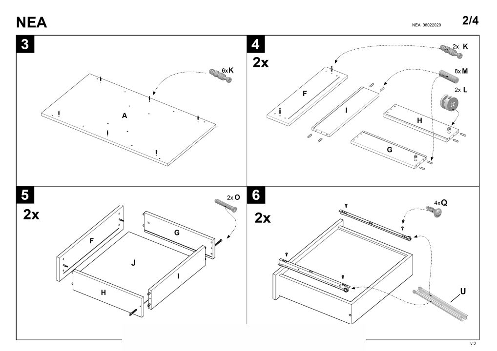Instrukcja montażu ławy Nea Kwadrat