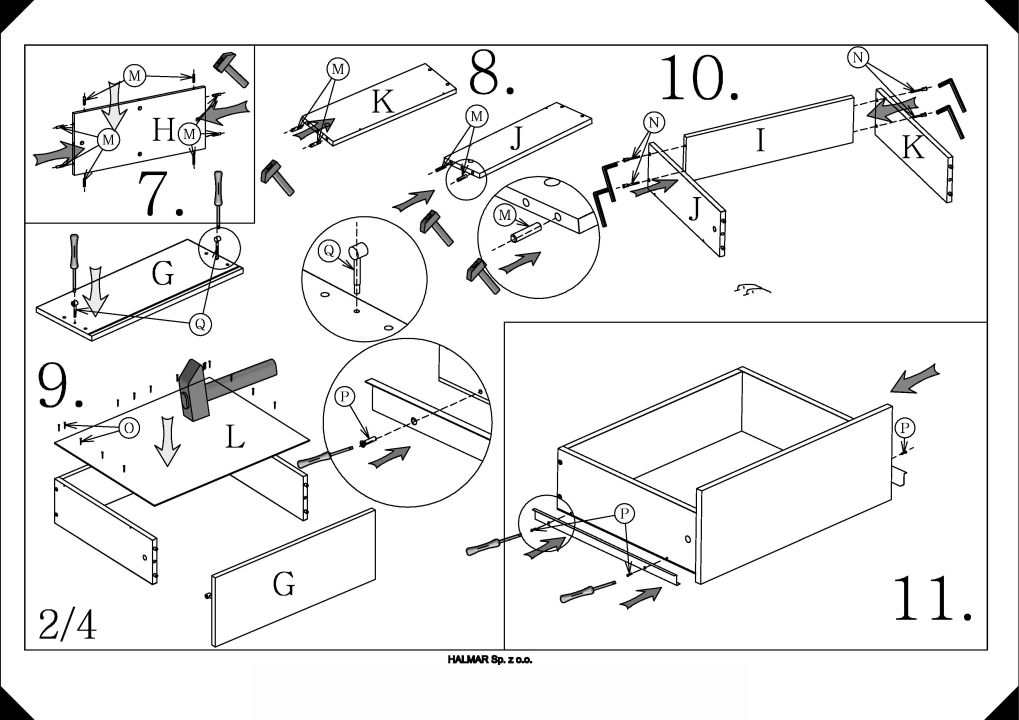 Instrukcja montażu ławy Pantera