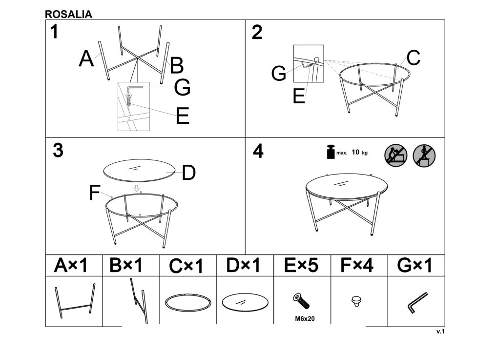 Instrukcja montażu ławy Rosalia S