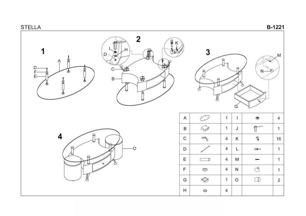 Instrukcja montażu ławy Stella