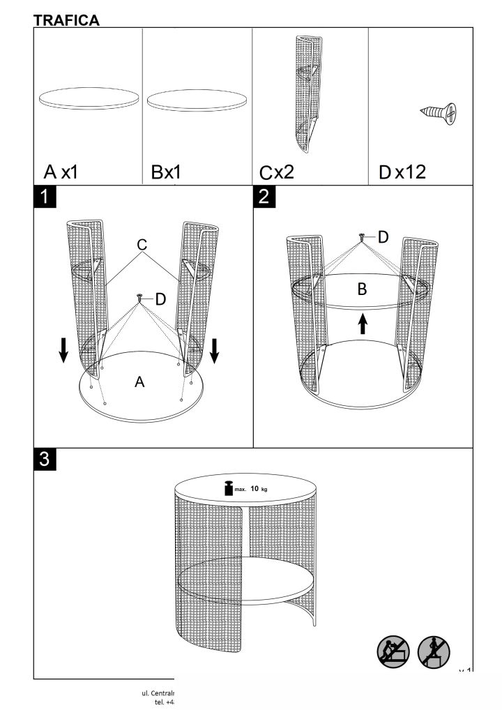 Instrukcja montażu ławy Trafica
