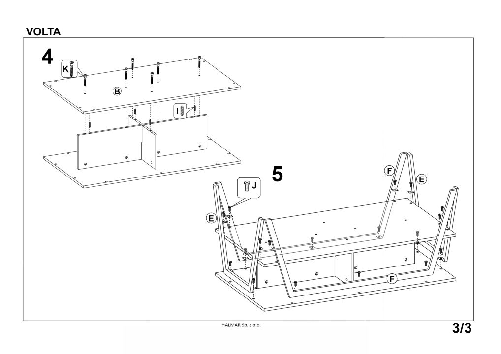 Instrukcja montażu ławy Volta