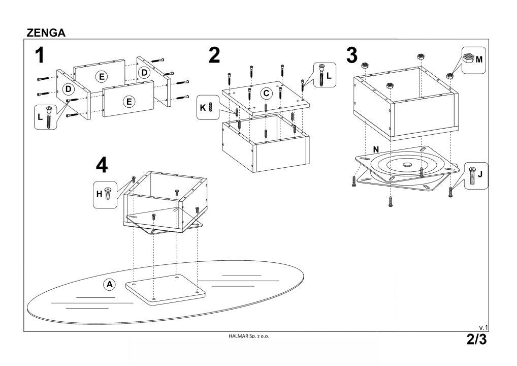 Instrukcja montażu ławy Zenga