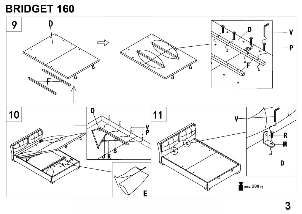 Instrukcja montażu łóżka Bridget 160