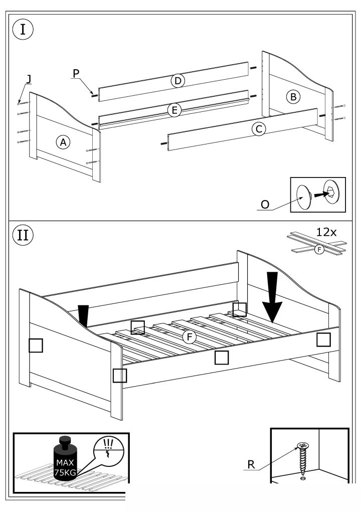 Instrukcja montażu łóżka Leonie 2
