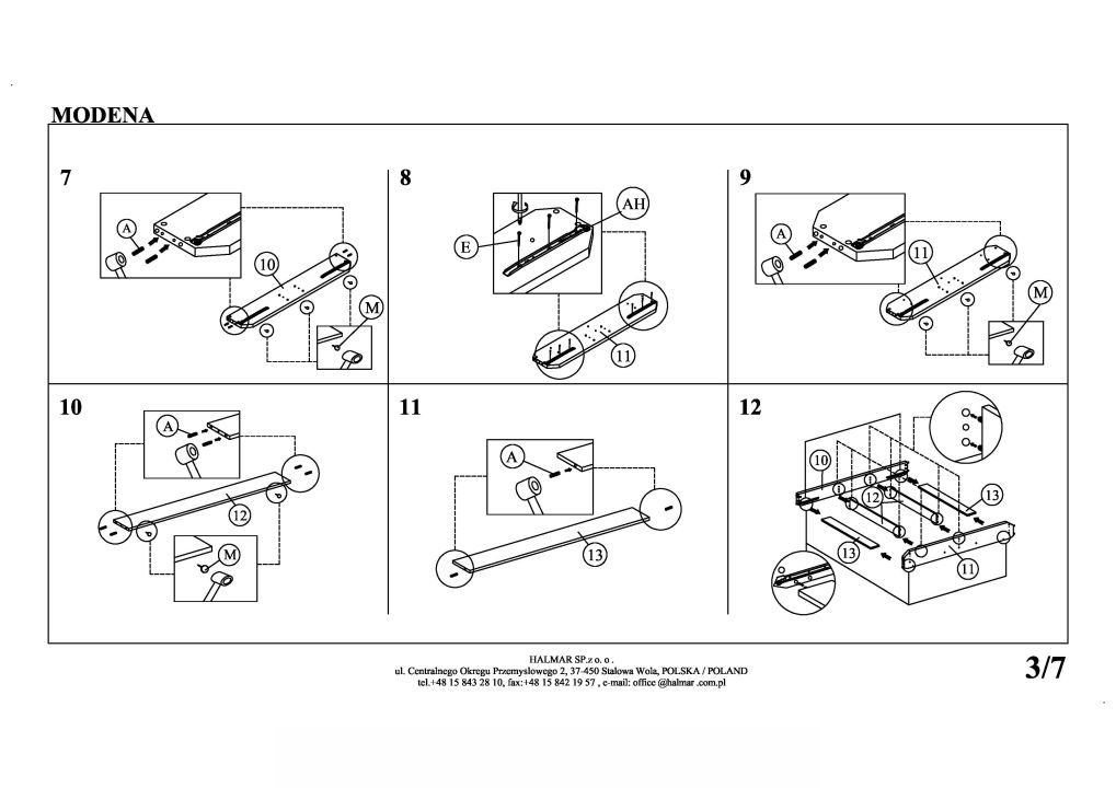 Instrukcja montażu łóżka Modena 3
