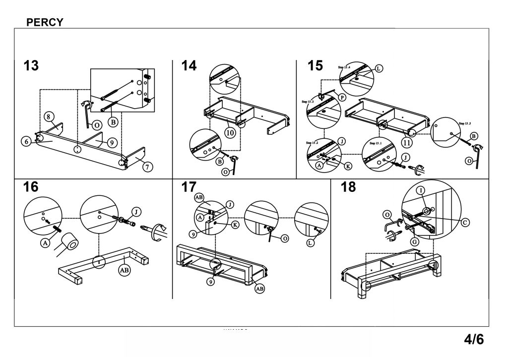 Instrukcja montażu łóżka Percy